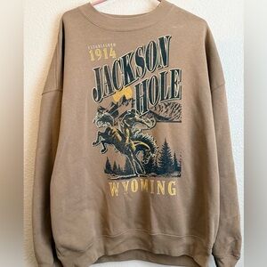 State of Mind Brown Jackson Hole Crewneck Sweater